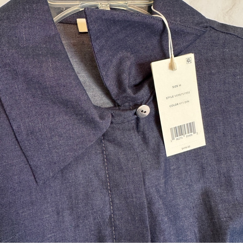 NWT: Vince Denim Shirt Midi Dress - current Season - Picture 9 of 15